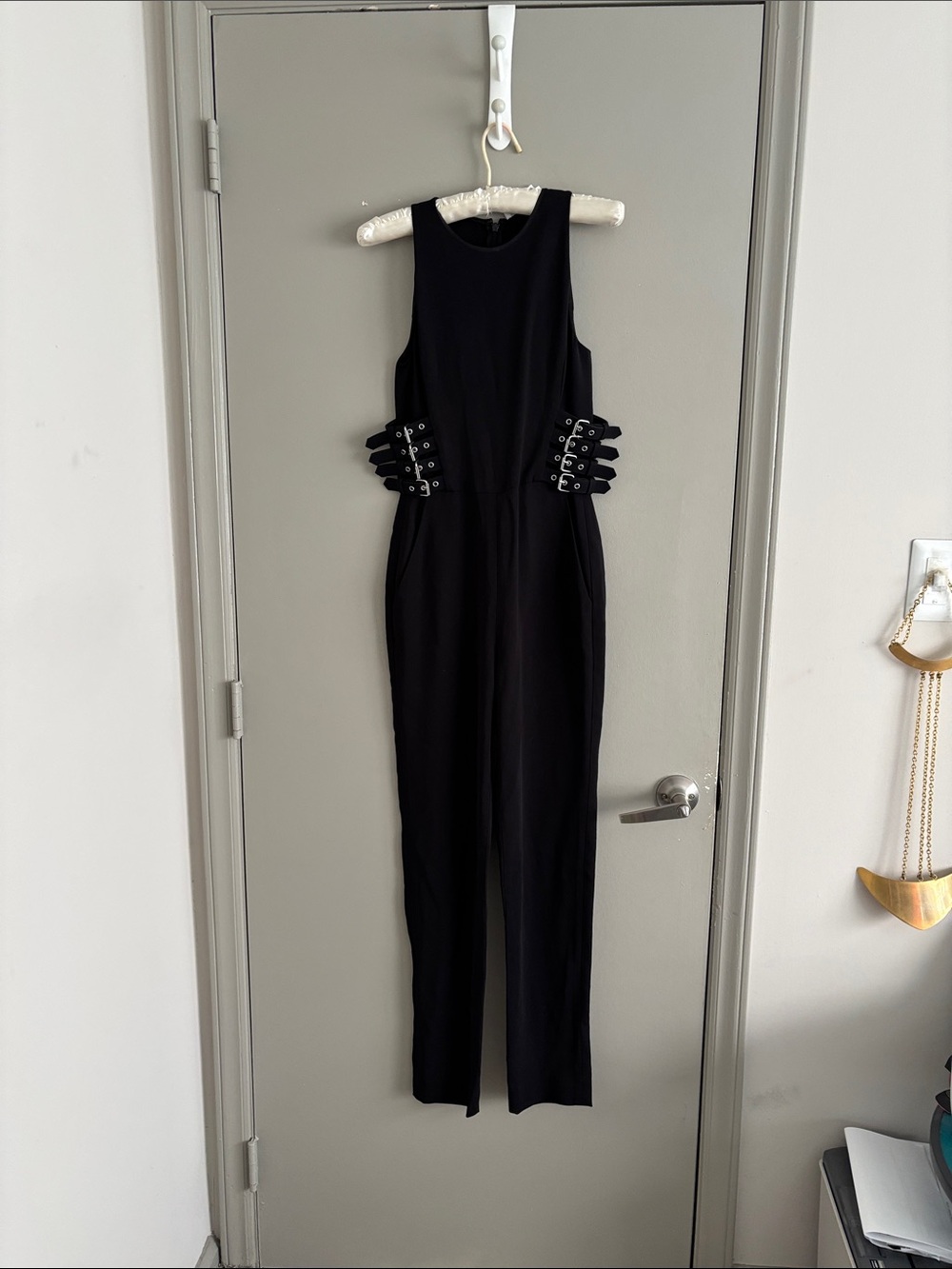A.L.C. Braelyn Jumpsuit. Black Buckled